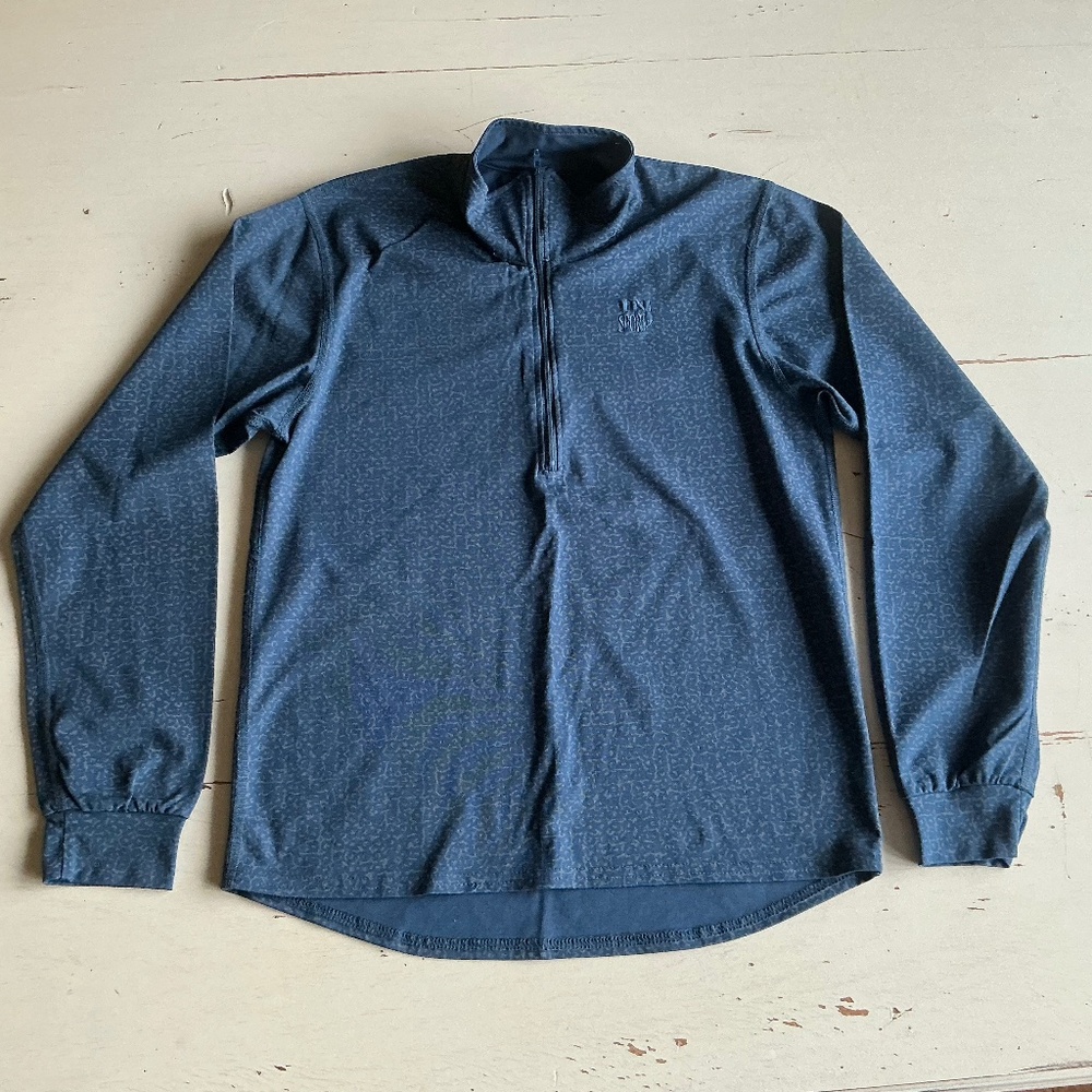 Vintage InSport Blue Ilumini reflective 1/2 zip running top Medium